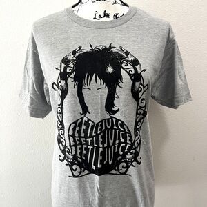 Beetlejuice Lydia Deetz Silhouette (Medium) Grey T Shirt NWT